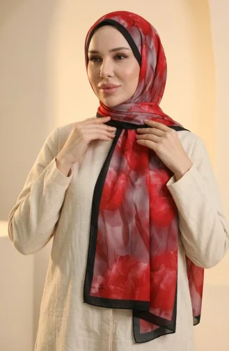 Écharpe Douce à Motifs 70375-05 Rouge 70375-05