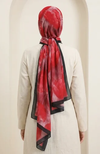 Écharpe Douce à Motifs 70375-05 Rouge 70375-05