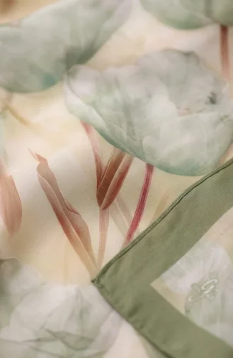 Patterned Soft Scarf 70375-11 Light Green 70375-11