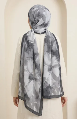 Patterned Soft Scarf 70377-15 Black Anthracite 70377-15