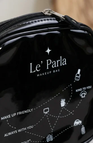 Glossy Varnish Look Makeup Bag 4015-01 Black 4015-01