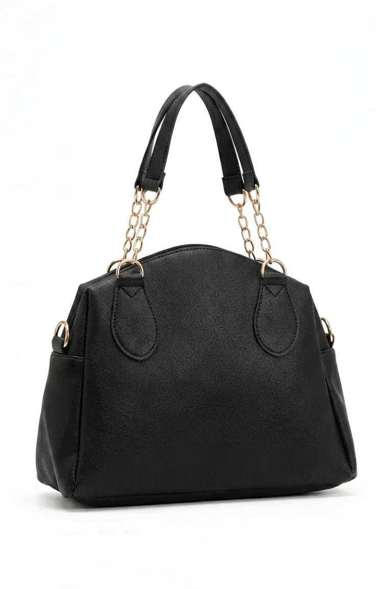 Sac Bandoulière élégant En Similicuir Noir 4057-02 4057-02
