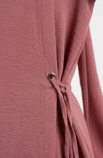 Aerobin Stoff-Hijabkleid Mit Seitlicher Bindefläche 1101-02 Puderrosa 1101-02