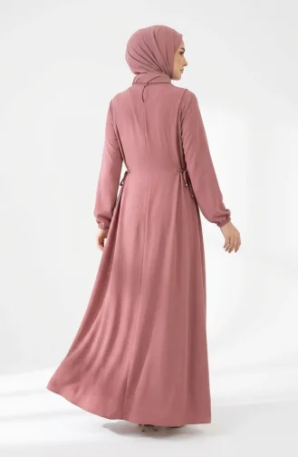Aerobin Stoff-Hijabkleid Mit Seitlicher Bindefläche 1101-02 Puderrosa 1101-02