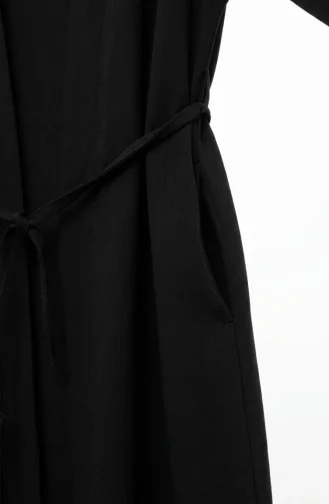 Ensemble Pantalon Et Hijab Kimona Deux Pièces 2307-01 Noir 2307-01