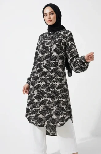 Tweedelige Hijabset Van Viscosestof Bestaande Uit Een Tuniek En Een Broek (model 0367A-01 Zwart) 0367A-01