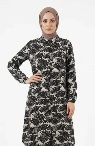 Tweedelige Hijabset Van Viscosestof Bestaande Uit Een Tuniek En Een Broek (model 0367A-01 Zwart) 0367A-01