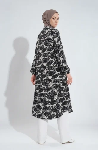 Tweedelige Hijabset Van Viscosestof Bestaande Uit Een Tuniek En Een Broek (model 0367A-02 Donkerblauw). 0367A-02