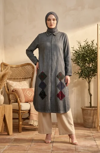 Authentieke Cape/tuniek Uit 1985-2004 Grijs 1985-04