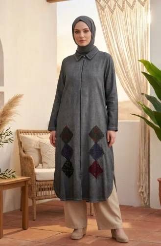 Authentieke Cape/tuniek Uit 1985-2004 Grijs 1985-04