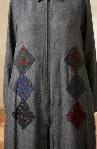 Authentieke Cape/tuniek Uit 1985-2004 Grijs 1985-04