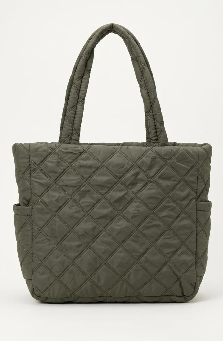 Gesteppte Schultertasche 4064-01 Khaki 4064-01