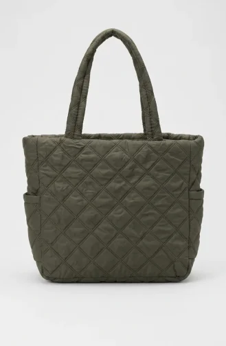 Gesteppte Schultertasche 4064-01 Khaki 4064-01
