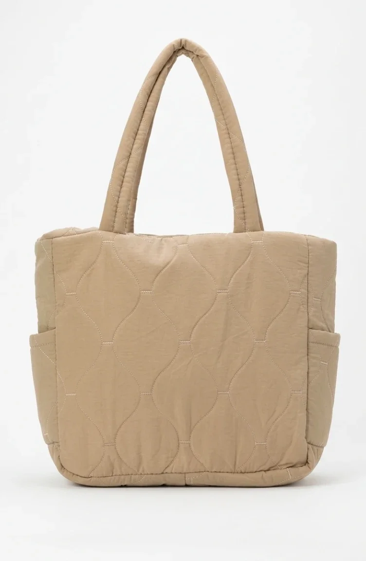 Kapitone Desenli Omuz Çanta 4064-03 Camel
