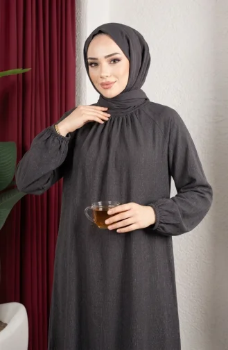 Crepe Fabric Raglan Sleeve Long Tunic 0902-10 Anthracite 0902-10