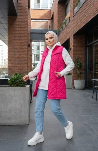 Gilet Matelassé 4949-01 Fuchsia 4949-01