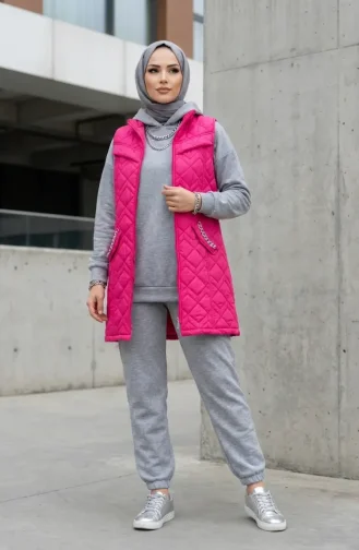 Gilet Matelassé 4949-01 Fuchsia 4949-01