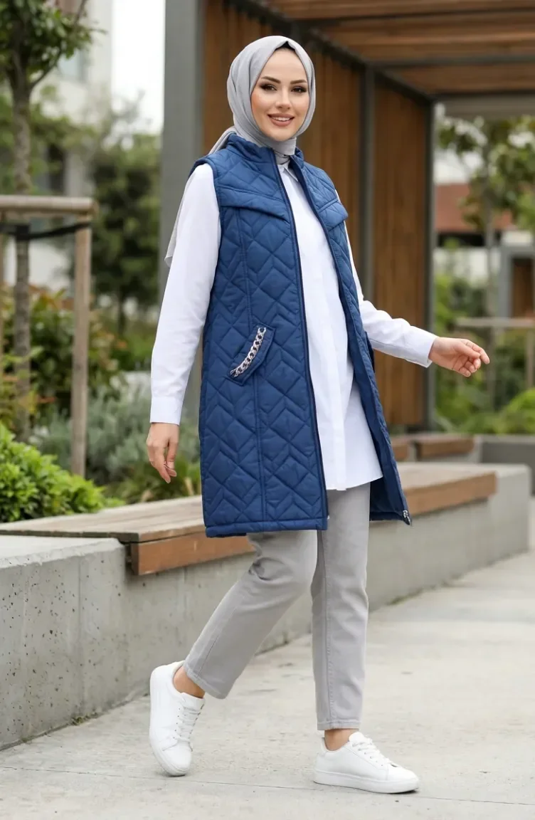 Gilet Matelassé 4949-03 Indigo 4949-03