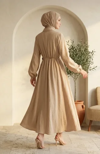 فستان كستنائي 0319-10