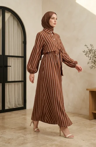 Brown İslamitische Jurk 0390-01
