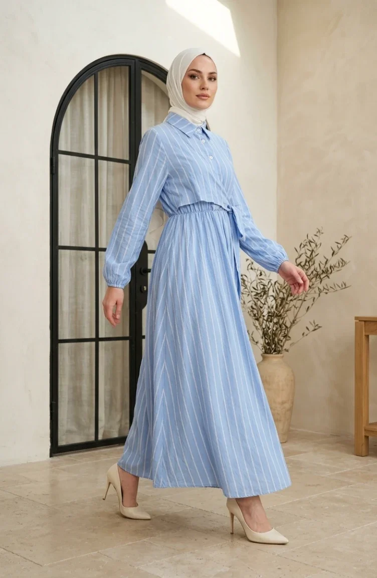 فستان أزرق 0390-05