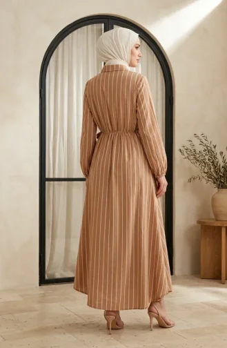 فستان كستنائي 0390-06