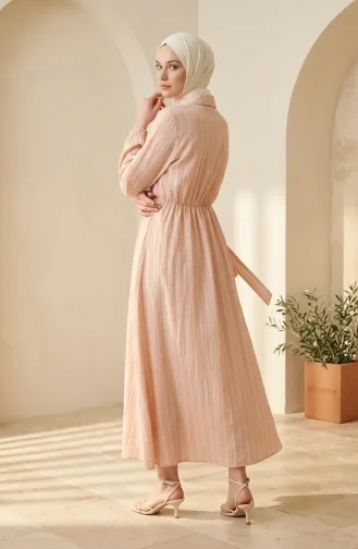 فستان بيج فاتح 0390-03