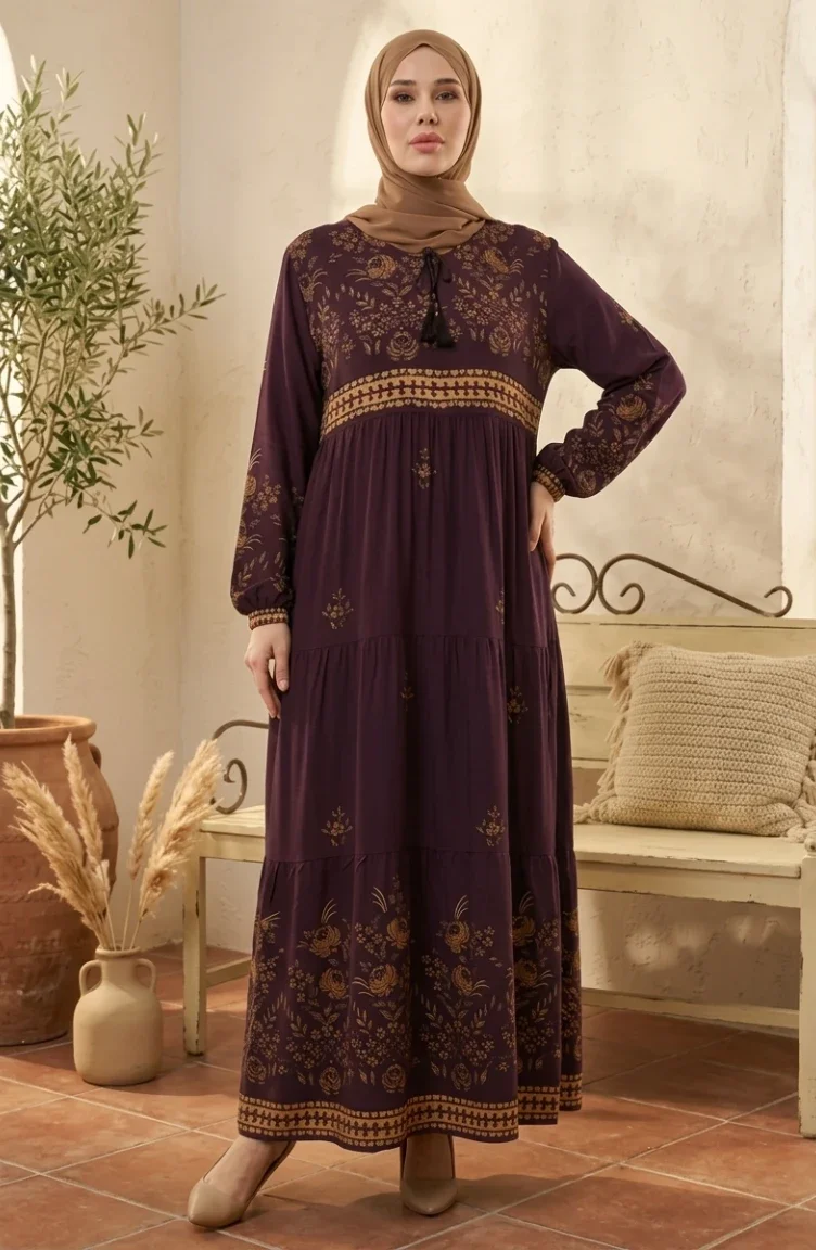 Robe Hijab Plum 4084-11