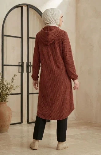 Kasjmierjas Met Capuchon En Knoopsluiting 0201-02 Terracotta 0201-02