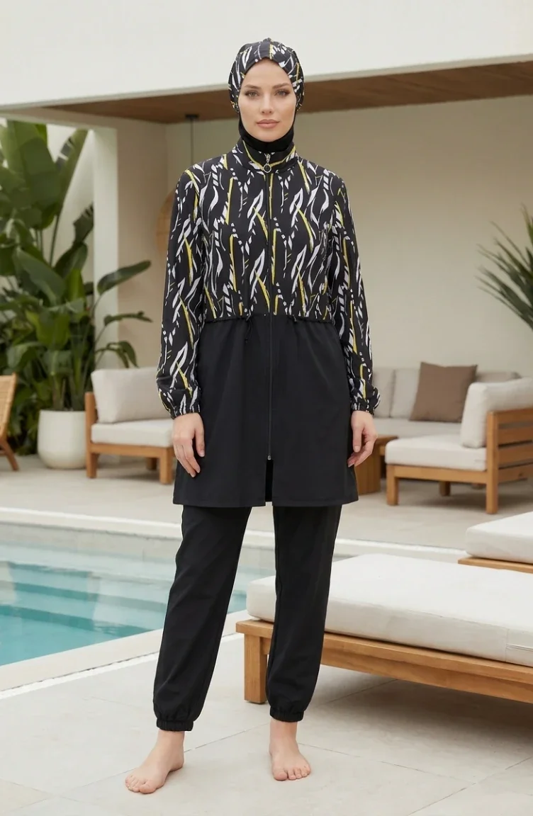 Black Swimsuit Hijab 1909-01