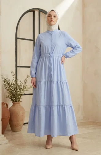 Baby Blue Hijab Dress 0336-06