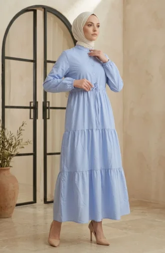 Baby Blue Hijab Dress 0336-06