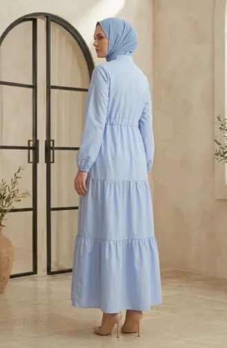 Baby Blue Hijab Dress 0336-06