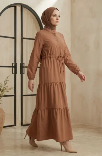 Camel Hijab Dress 0336-07