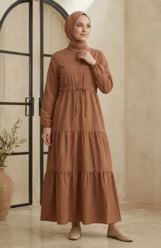 Camel Hijab Dress 0336-07