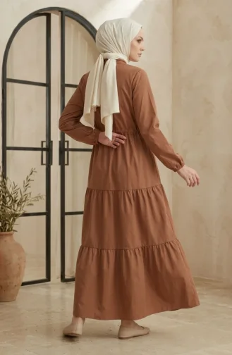 Camel Hijab Dress 0336-07