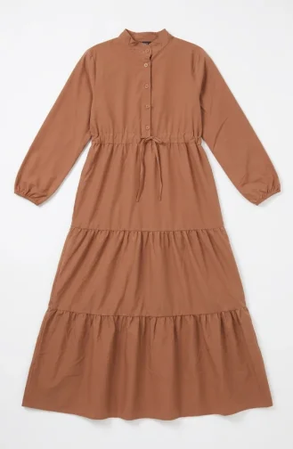 Camel Hijab Dress 0336-07