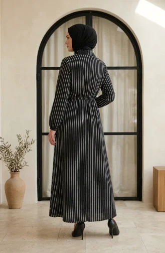 Black Hijab Dress 0390-07