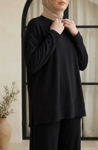 Oysho Fabric Relaxed Fit Tuniek En Broek Tweedelige Hijab Set 2321-03 Marineblauw 2321-03