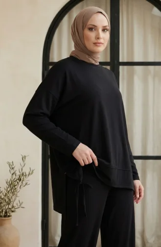 Oysho Fabric Relaxed Fit Tuniek En Broek Tweedelige Hijab Set 2321-03 Marineblauw 2321-03
