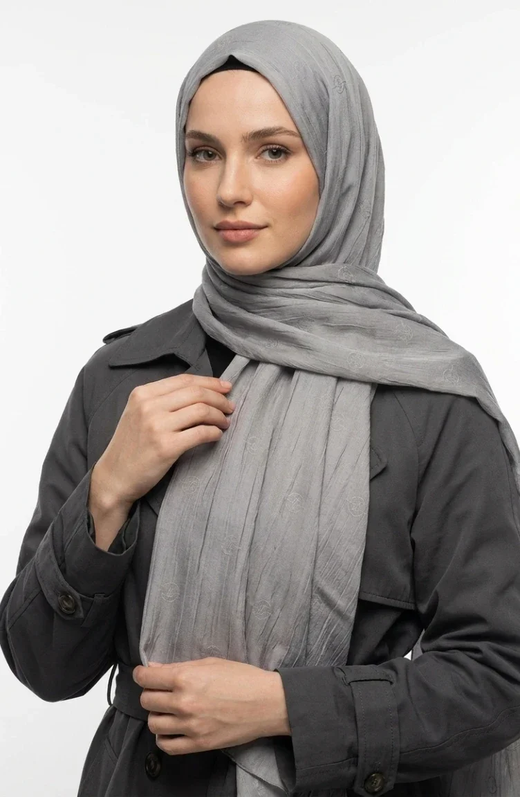 شال رمادي 70407-07