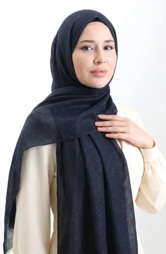 شال أزرق كحلي 70407-08