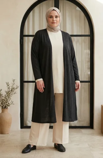 Anthrazit Strickjacke 8785-03