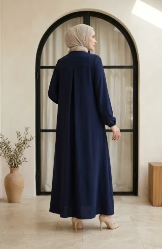 Navy Blue Abaya 4155-02