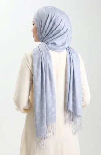 Fransen-Kaschmirschal 70366-04 Babyblau 70366-04