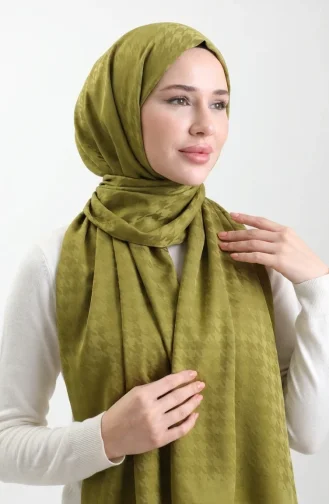 شال جاكار 70389-01 أخضر زيتوني 70389-01