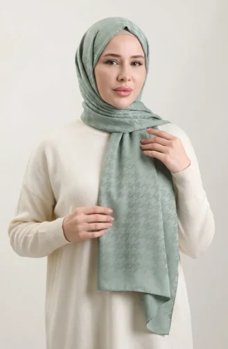 شال جاكار 70389-02 أخضر فاتح 70389-02