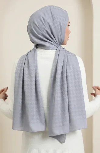 شال جاكار 70389-10 رمادي فضي 70389-10