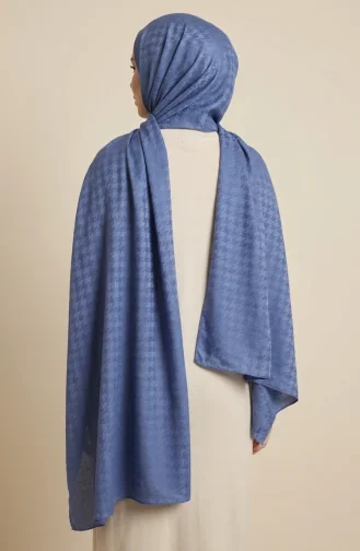 Jacquard-Schal 70389-13 Indigo 70389-13