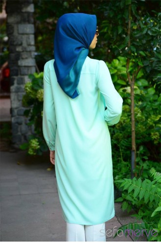 Tesettür Tunik Esra Keskin Demir 3813-01 Mint Yeşil